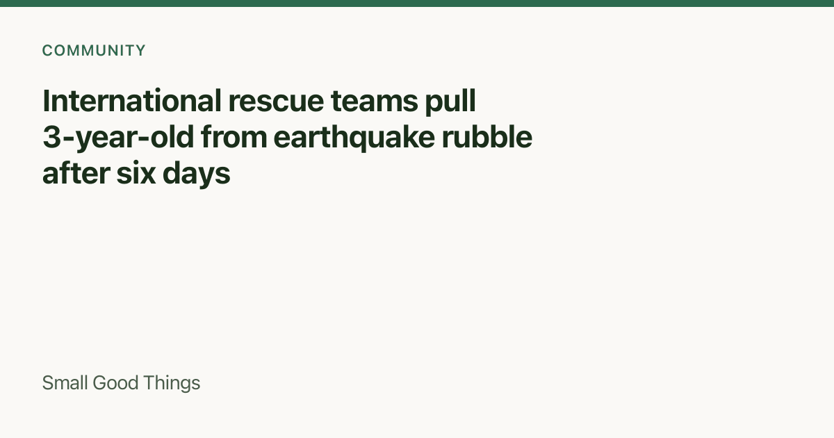 International rescue teams pull 3-year-old from earthquake rubble after six days — Caracas, Venezuela