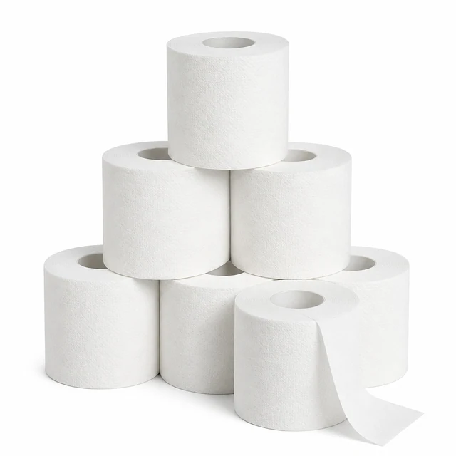Bamboo / recycled Bidet-safe toilet paper / washlets dry product photo