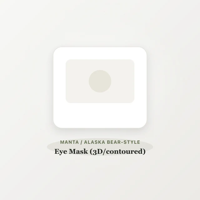 Manta / Alaska Bear-style Eye Mask (3D/contoured) product photo