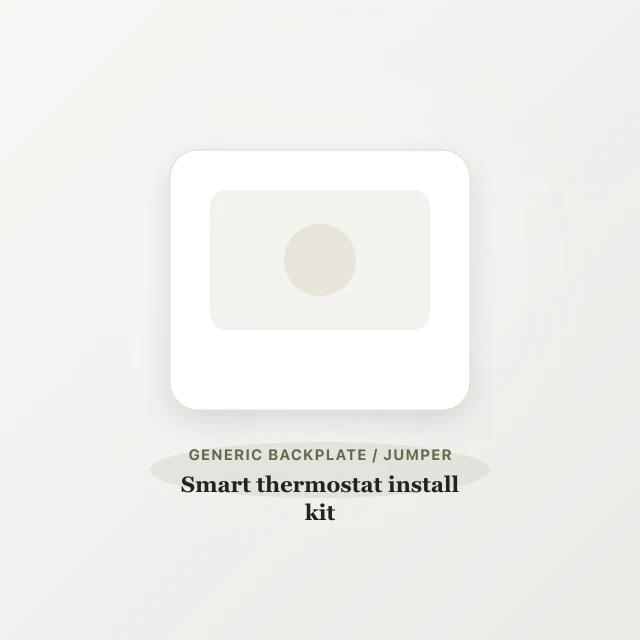 Generic backplate / jumper Smart thermostat install kit product photo