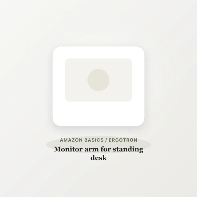 Amazon Basics / Ergotron Monitor arm for standing desk product photo